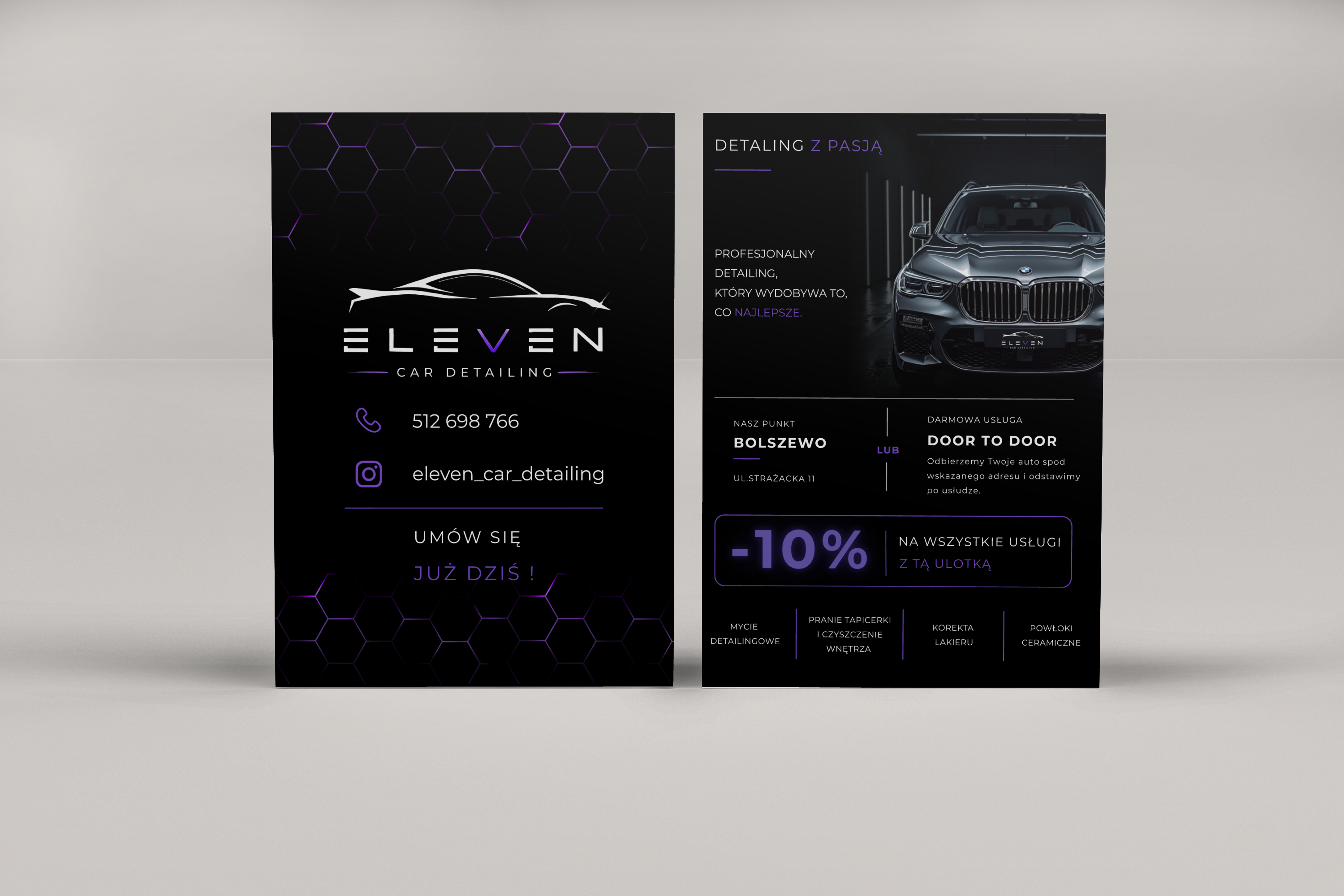 Profesjonalna identyfikacja wizualna dla Eleven Car Detailing